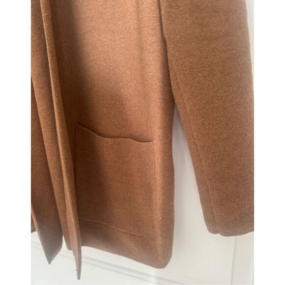NWT J.Crew Open Front Cashmere Knit Cardigan Sweater Brown Size XS - Picture 9 of 10